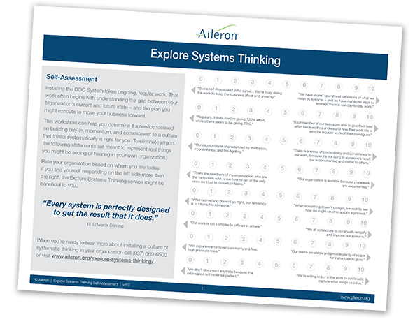 Explore Systems Thinking Assessment | Aileron Explore Systems Thinking Assessment | Aileron